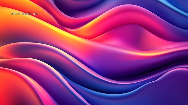 Abstracto ondas vibrantes que fluyen gradiente colores curvas dinámicas textura suave