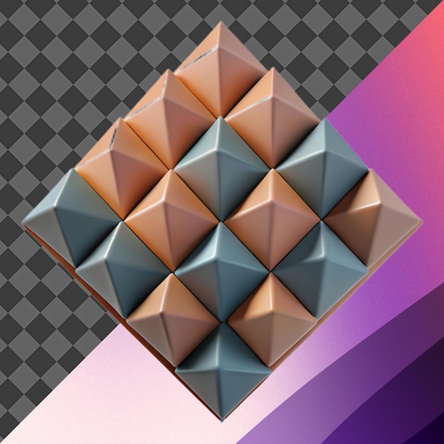 Abstracto Padrão de Pirâmide 3D Fundo