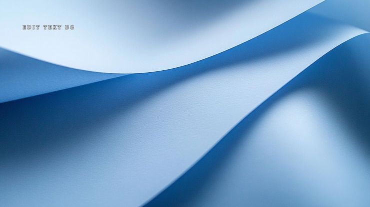 PSD abstracto papel azul claro ondas curvas e dobras textura de fundo