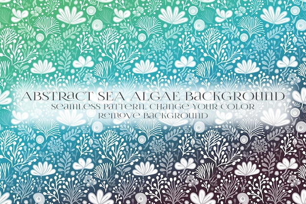 Abstracto Patrón de algas marinas en la eliminación de la textura de fondo