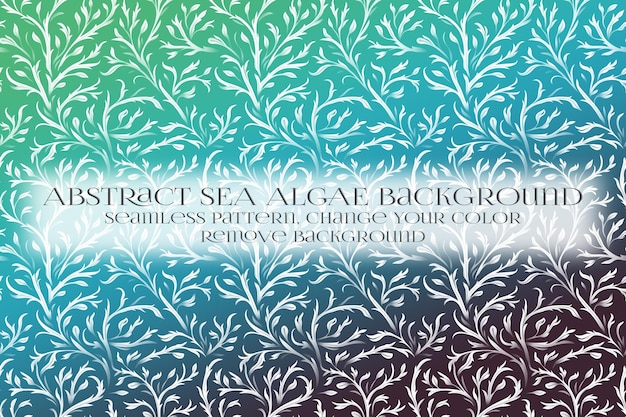 Abstracto Patrón de algas marinas en la eliminación de la textura de fondo
