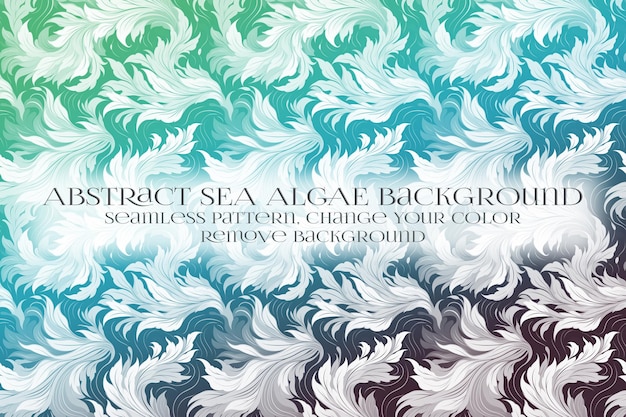 Abstracto Patrón de algas marinas en la eliminación de la textura de fondo