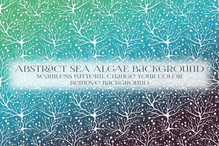 PSD abstracto patrón de algas marinas en la eliminación de la textura de fondo