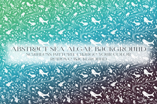Abstracto Patrón de algas marinas en la eliminación de la textura de fondo