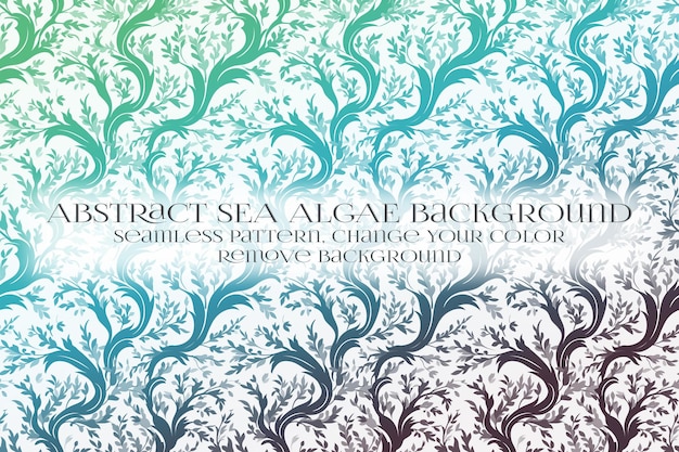 Abstracto Patrón de algas marinas en la eliminación de la textura de fondo