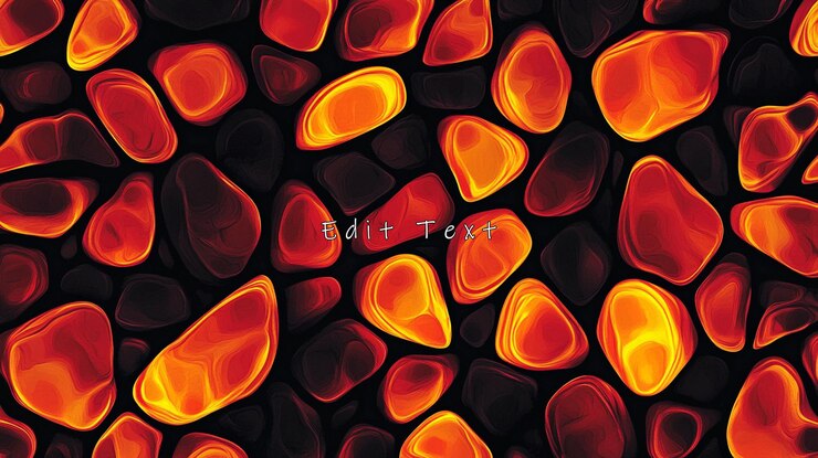 PSD abstracto patrón de guijarros de color naranja y rojo ardiente