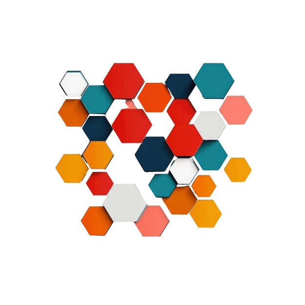 Abstracto Patrón hexagonal de colores