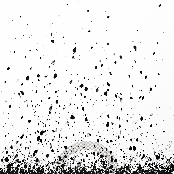 PSD abstracto patrón de salpicaduras en blanco y negro creando un efecto visual dinámico en el lienzo