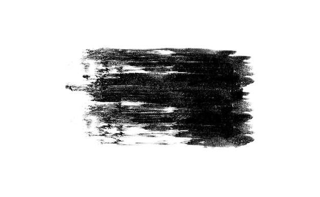 Abstracto Pincelada negra sobre un fondo blanco
