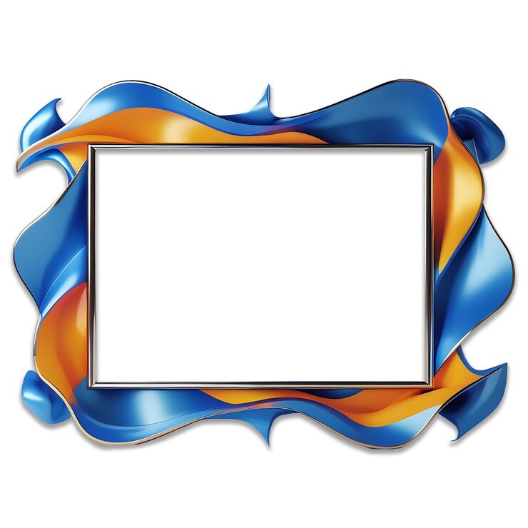 PSD abstracto quadro azul-alaranjado