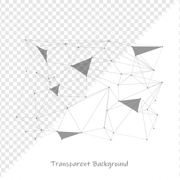 Abstracto Rede de Nodos e Triângulos Conectados