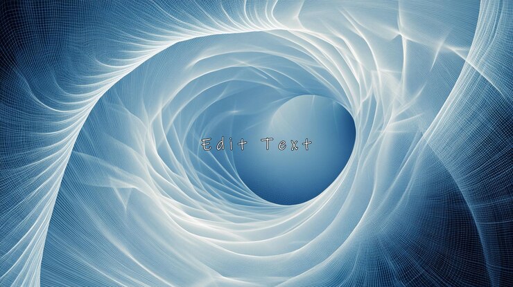 PSD abstracto remolino de energía azul y blanca