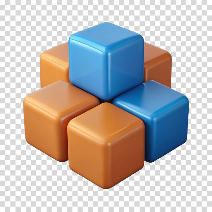 PSD abstracto renderización 3d cubos estructura balance y diseño