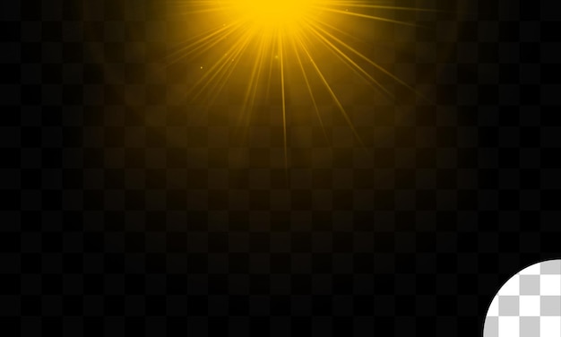 Abstracto resplandor de luz del sol con llamarada de lente digital