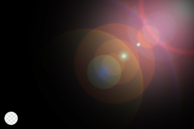 Abstracto resplandor de luz del sol con llamarada de lente digital