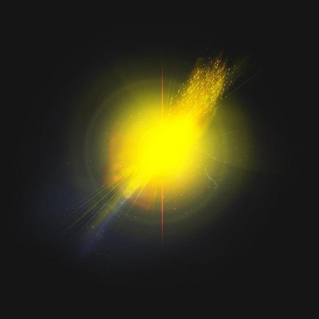 PSD abstracto del sol con llamaradas de fondo natural con luces y sol
