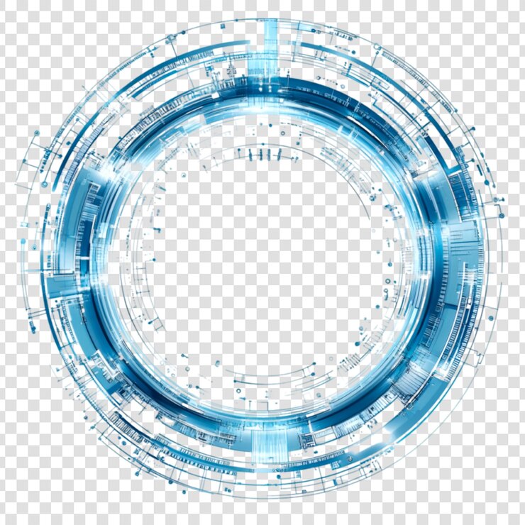 PSD abstracto tecnologia digital do círculo azul futurista