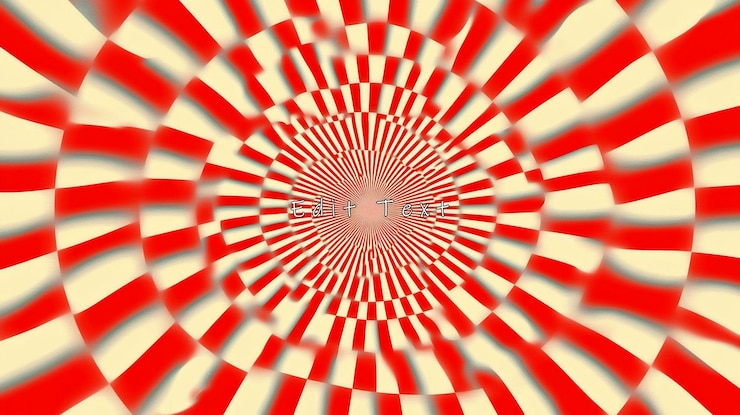 PSD abstracto túnel de vórtice giratorio rojo y blanco
