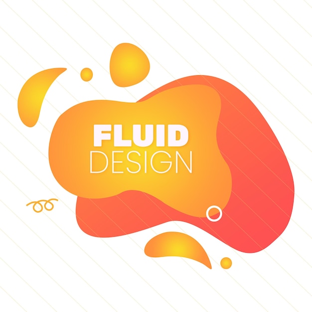 Abstrait Des fluides en gradient forment une bannière