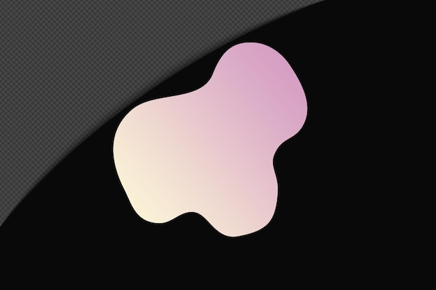 Abstrait Forme transparente Élément de gradient avec un modèle de couleur rose doux design psd png