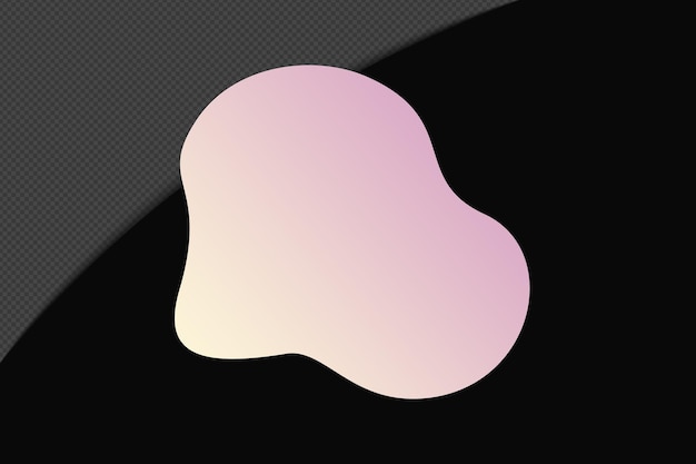 Abstrait Forme transparente Élément de gradient avec un modèle de couleur rose doux design psd png