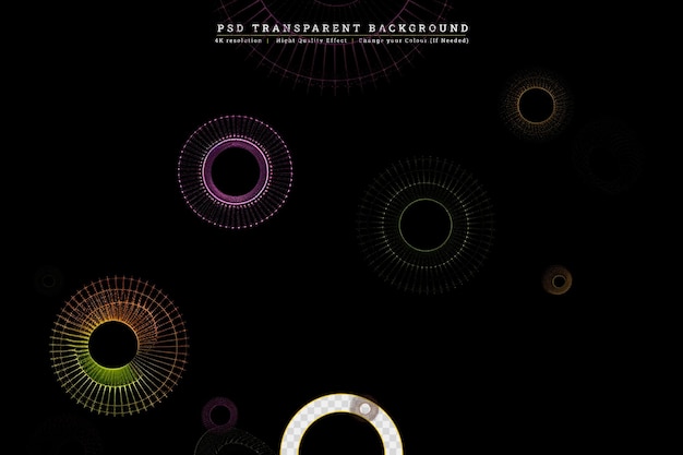PSD abstrait fractal imaginaire sur fond transparent