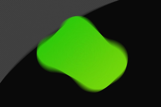 Abstrakt Form durchsichtiges Maschen Kornig verschwommenes Gradientenelement mit Neongrüner Farbe Vorlage psd png Design