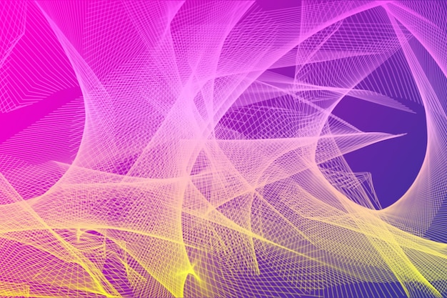 Abstrakt Lila Pink Gelb Wellenlinien Design mit welligen Linien in mehreren Farben ansprechender Hintergrund