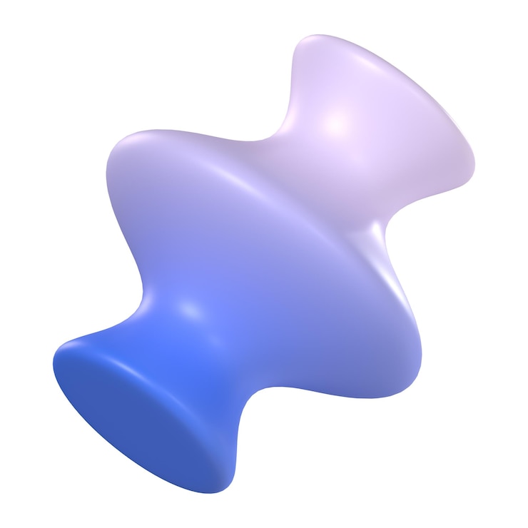 PSD abstrakte 3d-objektgeometrie mit gradienten texturen
