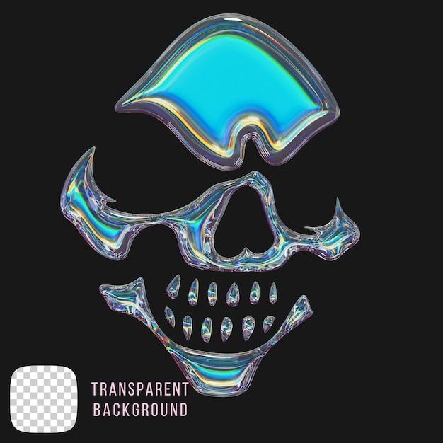 Abstrakte 3D-Rendering auf durchsichtigem Hintergrund