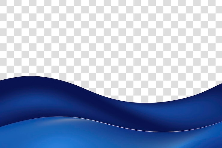 PSD abstrakte blaue wellenrand durchsichtiger hintergrund