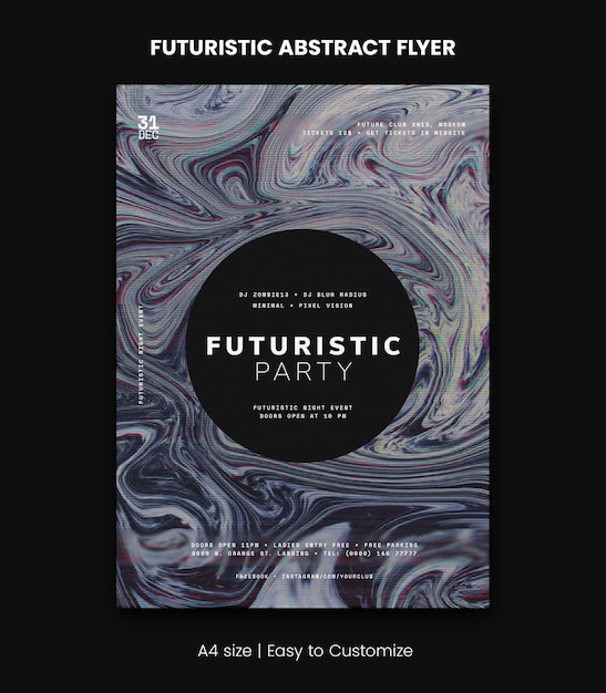 PSD abstrakte futuristische flyer-vorlage
