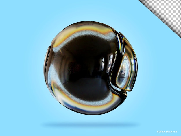 Abstrakte geometrische Form futuristische Dispersion Glasmaterial Design 3D-Rendering