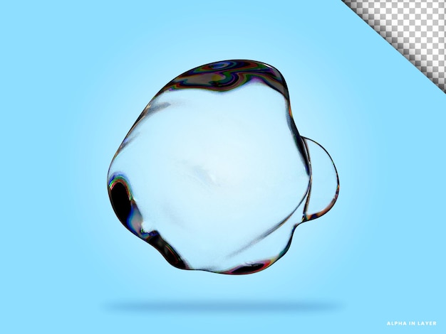 Abstrakte geometrische Form futuristische Dispersion Glasmaterial Design 3D-Rendering
