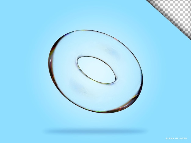 Abstrakte geometrische Form futuristische Dispersion Glasmaterial Design 3D-Rendering
