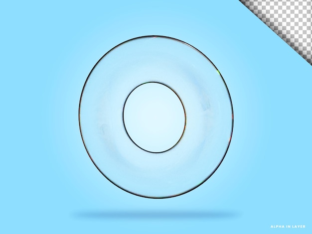 Abstrakte geometrische Form futuristische Dispersion Glasmaterial Design 3D-Rendering