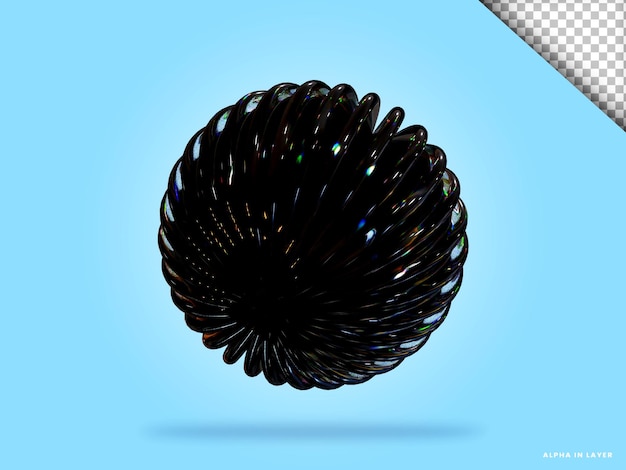 Abstrakte geometrische Form futuristische Dispersion Glasmaterial Design 3D-Rendering