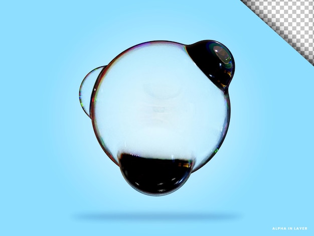 Abstrakte geometrische Form futuristische Dispersion Glasmaterial Design 3D-Rendering