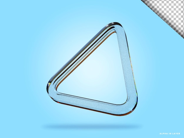 Abstrakte geometrische Form futuristische Dispersion Glasmaterial Design 3D-Rendering