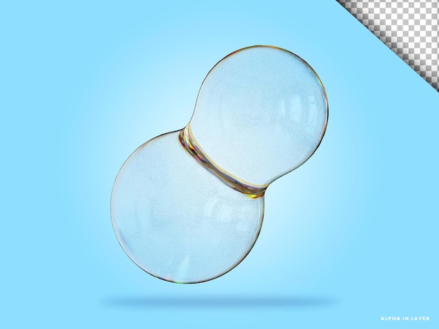 Abstrakte geometrische Form futuristische Dispersion Glasmaterial Design 3D-Rendering