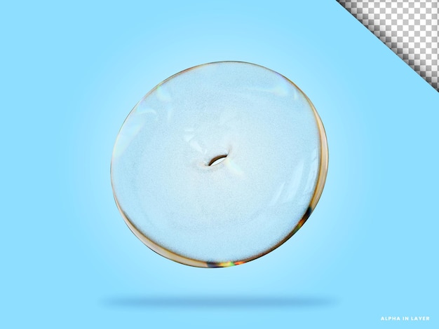 Abstrakte geometrische Form futuristische Dispersion Glasmaterial Design 3D-Rendering