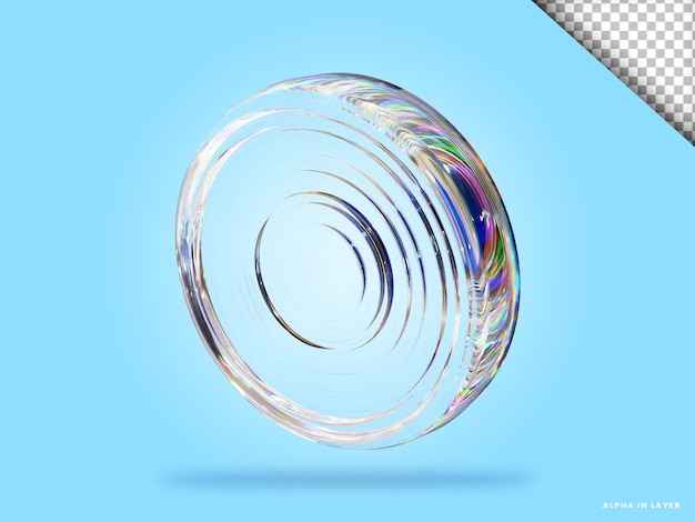 Abstrakte geometrische Form futuristische Dispersion Glasmaterial Design 3D-Rendering