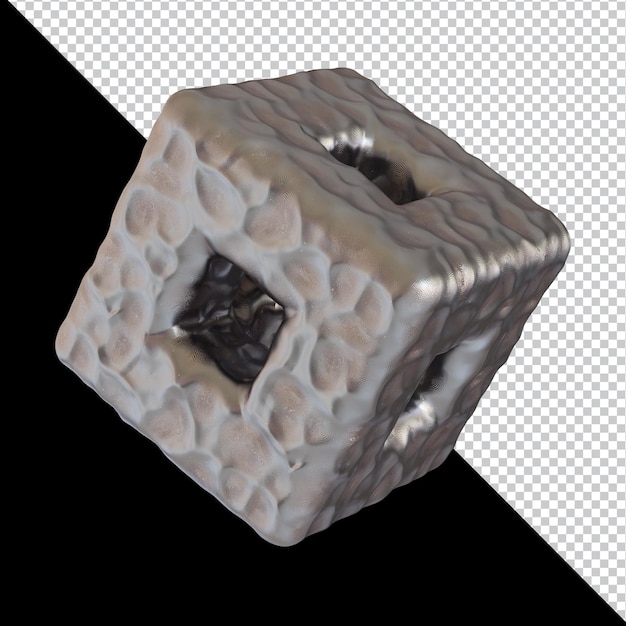 Abstrakte geometrische Form futuristische Metall-Ton-Material-Design 3D-Rendering