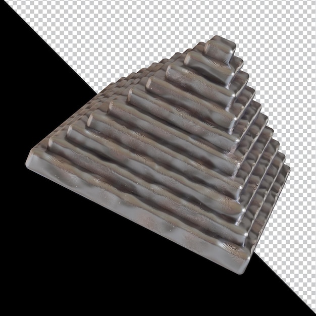 Abstrakte geometrische Form futuristische Metall-Ton-Material-Design 3D-Rendering