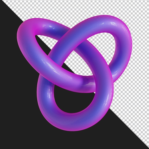 Abstrakte geometrische Form futuristisches Gradientenmaterial Design 3D-Rendering