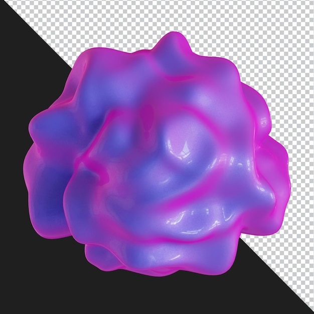 Abstrakte geometrische Form futuristisches Gradientenmaterial Design 3D-Rendering
