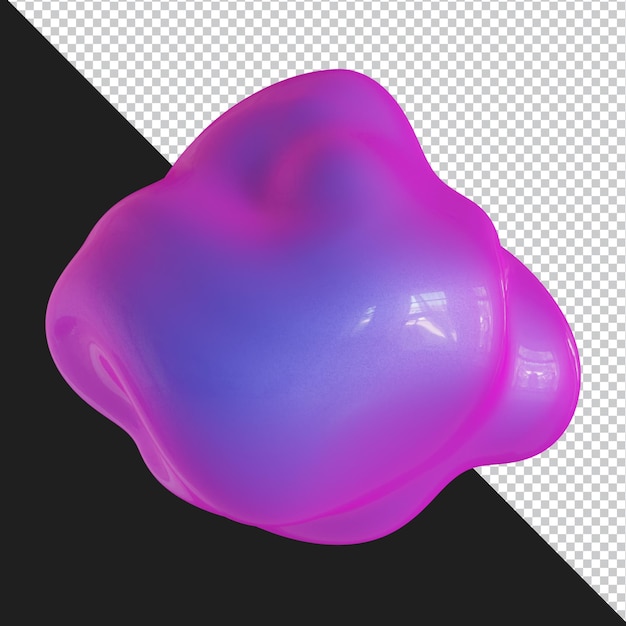 Abstrakte geometrische Form futuristisches Gradientenmaterial Design 3D-Rendering