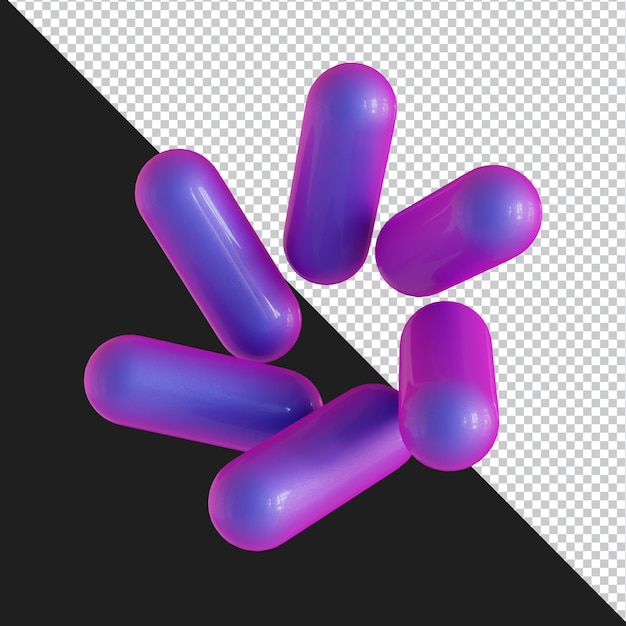 Abstrakte geometrische Form futuristisches Gradientenmaterial Design 3D-Rendering