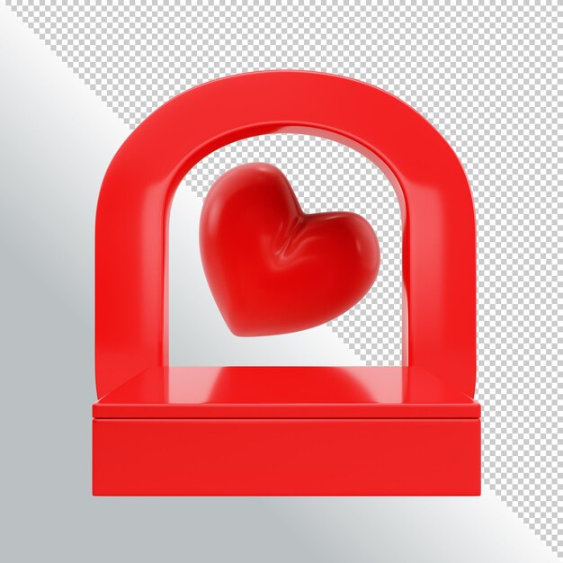 Abstrakte geometrische Form mit Box und Shere isoliert auf durchsichtigem Hintergrund