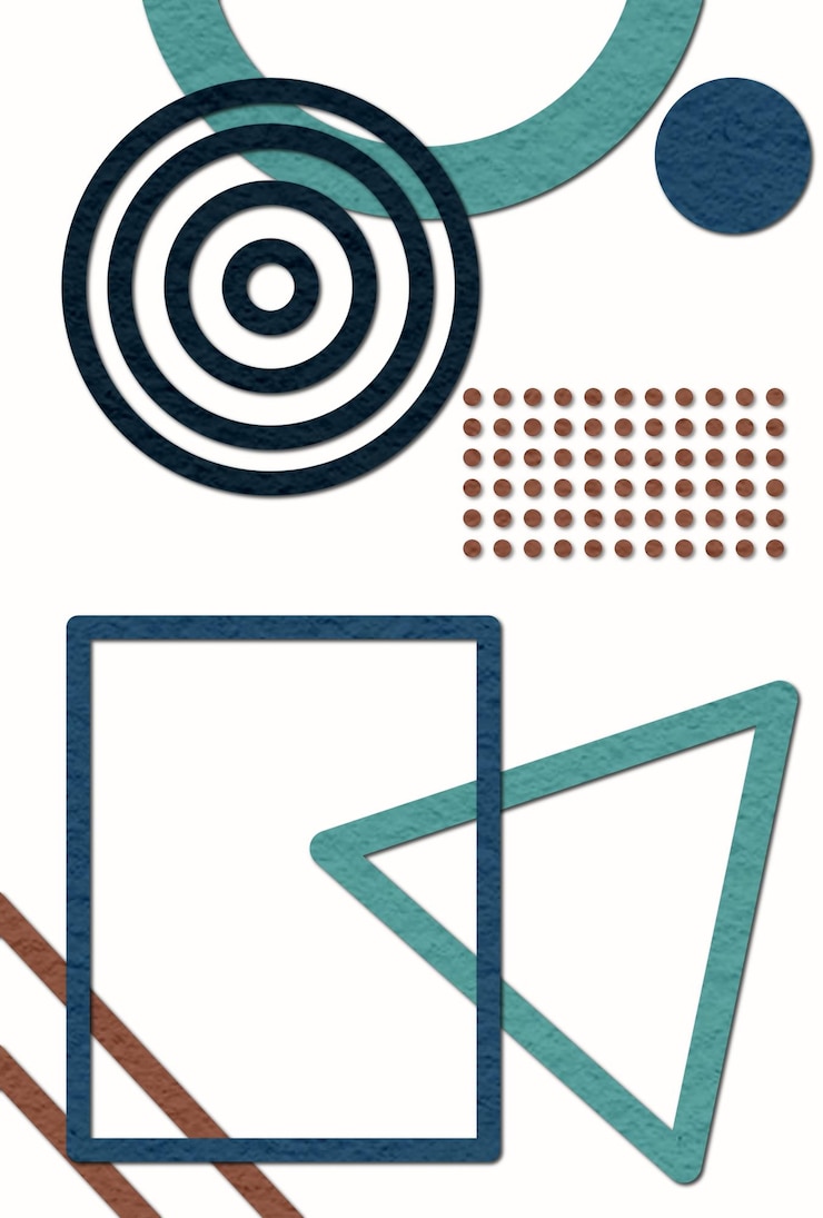 PSD abstrakte geometrische wandkunst mit einer mischung aus natürlichen farben und minimalistischen formen und linien